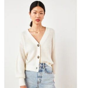 Baby Alpaca-Wool Cropped Cardigan